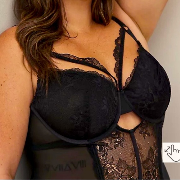 Torrid Strappy Underwire Lace Bustier! NWT! Sizes 0X & 5X - Picture 4 of 4